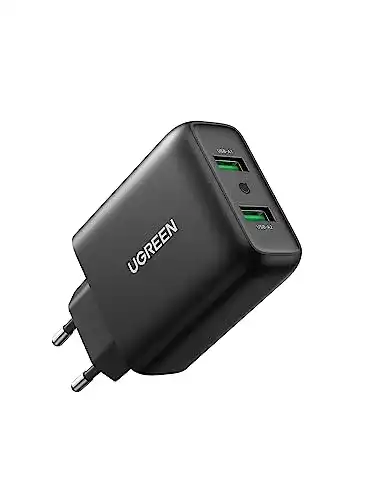 UGREEN 18W USB Ladegerät mit Dual-Port Schnellladefunktion