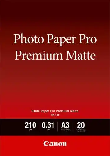 Fotopapier A3 Canon PM-101 matt – 20 Blatt für Tintenstrahldrucker