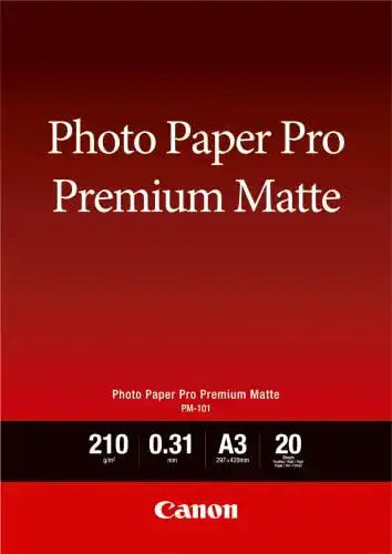 Fotopapier A3 Canon PM-101 matt – 20 Blatt für Tintenstrahldrucker