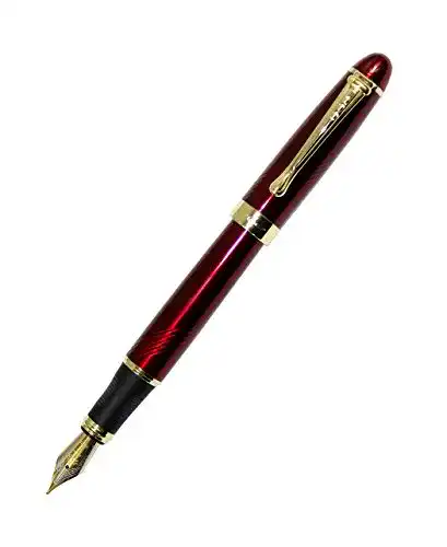 Kolbenfüller Gullor Jinhao X450 Füllfederhalter Dunkelrot Twist