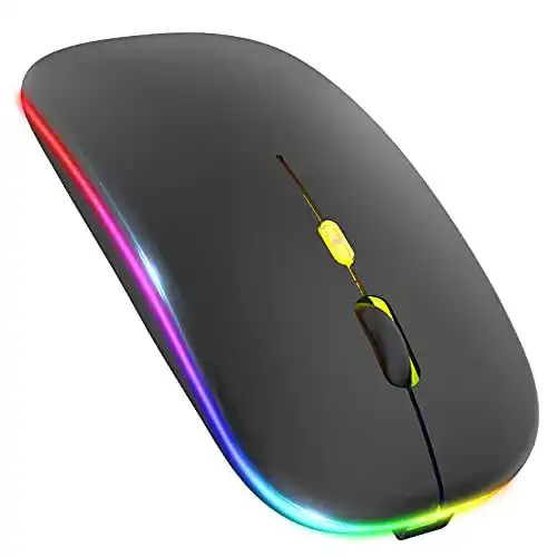 Kabellose Maus Pasonomi mit LED-Beleuchtung und USB-Akku