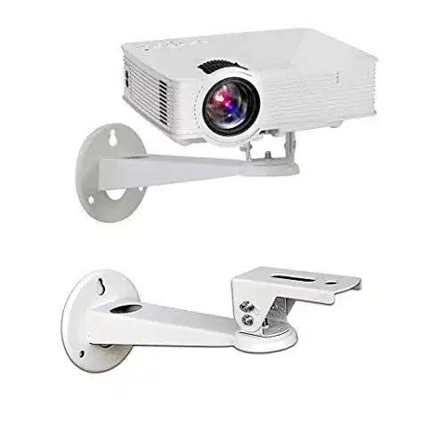Beamer Wandhalterung für Mini Beamer – 20 cm, Traglast 3 kg, 360° schwenkbar