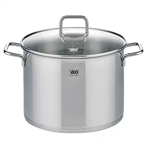 Elo 7244626 Kochtopf aus Edelstahl mit Glasdeckel und Induktion, 26 cm