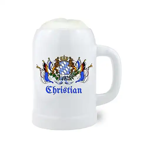 Bayern Bierkrug mit Gravur – Personalisiertes Steinglas