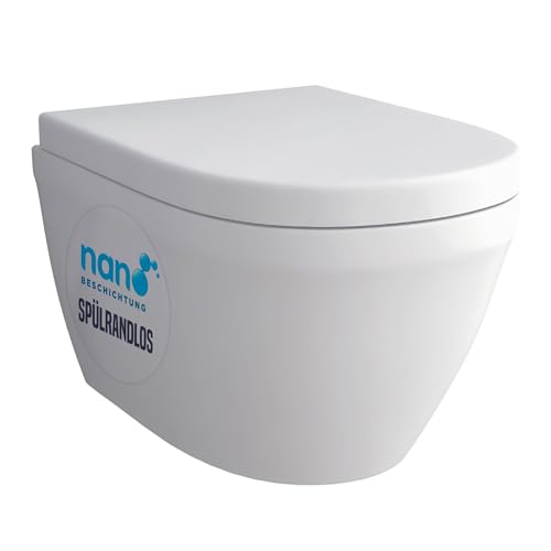 Spülrandloses WC Alpenberger Wand WC mit Nano-Beschichtung