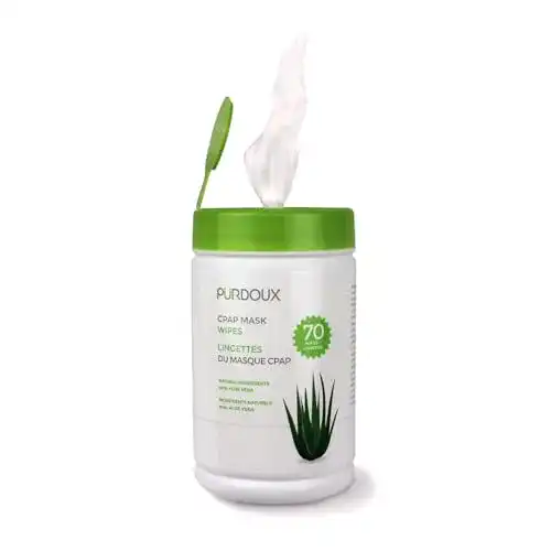 CPAP-Reiniger PÜRDOUX CPAP Maske Feuchttücher mit Aloe Vera