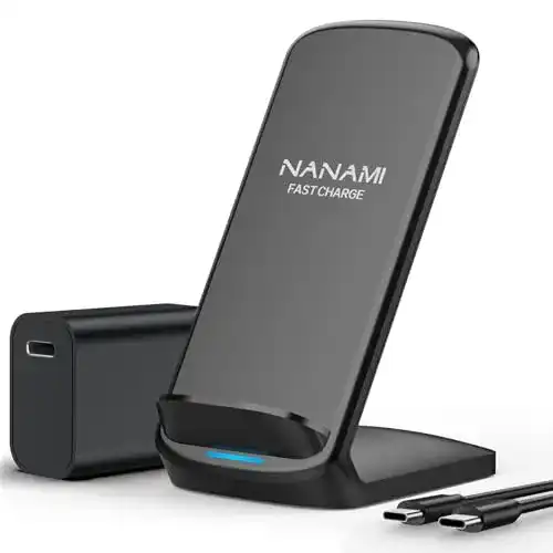 NANAMI Qi-Ladegerät 10W Fast Wireless Charger für Smartphones