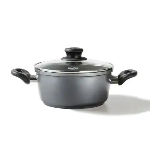 Kochtopf 24 cm Stoneline mit Deckel, Induktion und Aluguss