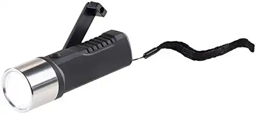 Dynamo Taschenlampe Lunartec mit Kurbelaufladung und LED