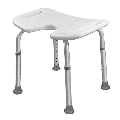 Duschhocker mit verstellbarer Höhe von 35 bis 51 cm