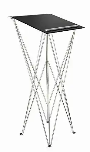 Stehpult Spider Pult klappbar in schwarz mit Acryl Pultplatte