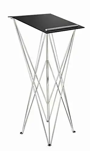 Stehpult Spider Pult klappbar in schwarz mit Acryl Pultplatte