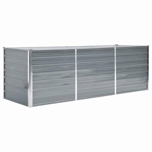 Hochbeet aus verzinktem Stahl vidaXL 240x80x77 cm in Grau