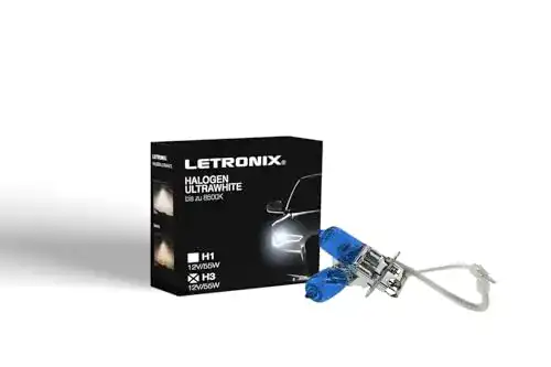 LETRONIX H3 Halogenlampen 12V 8500K Kaltweiß für Fahrzeuge