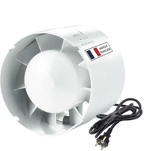 Rohrventilator Airope Kanal Inline-Abluftventilator 125 mm 190 m³/h