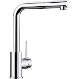 Küchenarmatur Blanco Mila-S in Chrom, Hochdruck, mit herausziehbarem Schlauch
