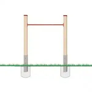 Turnreck Gartenpirat Einzelreck EKR aus Kantholz mit Reckstange