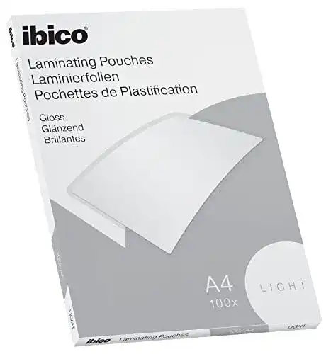 Laminierfolien Ibico Basics A4, 100 Stück, glänzend, leicht, transparent