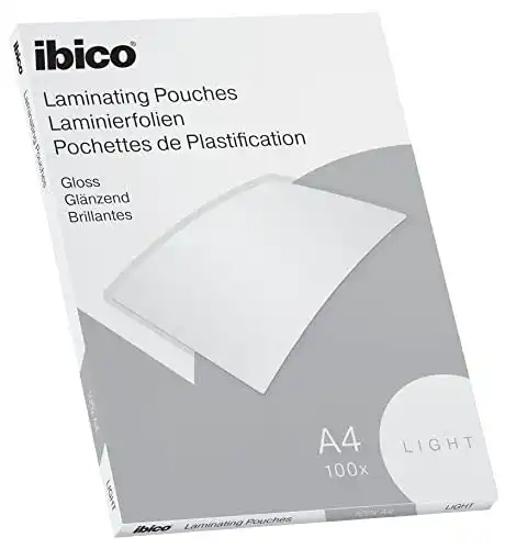Laminierfolien Ibico Basics A4, 100 Stück, glänzend, leicht, transparent