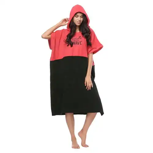 Surf-Poncho Vulken Bademantel mit Kapuze für Wassersport