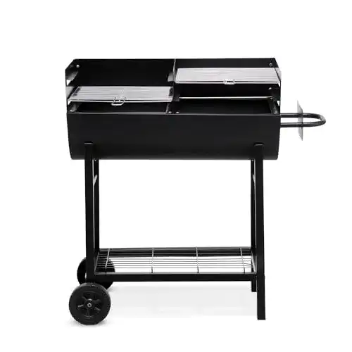 Tepro Holzkohlegrill Grillfass Detroit mit Rollen und verstellbaren Rosten