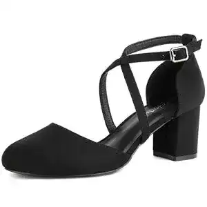 Pumps Greatonu Damen Riemchen Sandale mit Kreuz Knöchelriemen