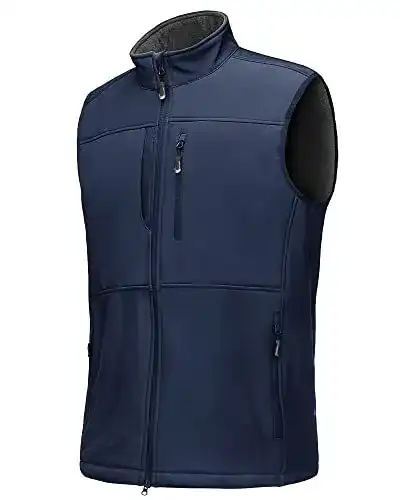 Softshell-Weste für Herren – Wasserdichte Outdoorjacke in Blau