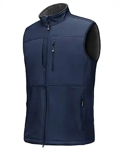 Softshell-Weste für Herren – Wasserdichte Outdoorjacke in Blau