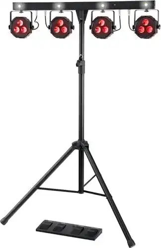 Lichtanlage Showlite LB-4390 LED RGB Komplettanlage mit Fußschalter