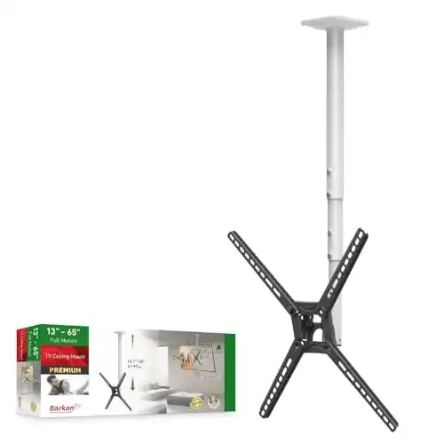 TV-Deckenhalterung Barkan für 29 bis 65 Zoll Fernseher, neigbar und teleskopierbar