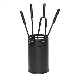 Kaminbesteck raik 21.02.769.2, 4-teilig in Schwarz, 61 cm