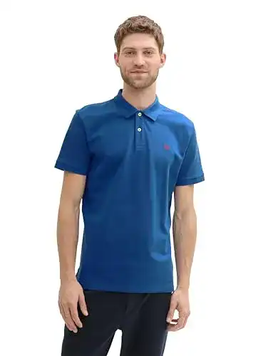 TOM TAILOR Herren Slimfit Poloshirt aus Piqué-Baumwolle