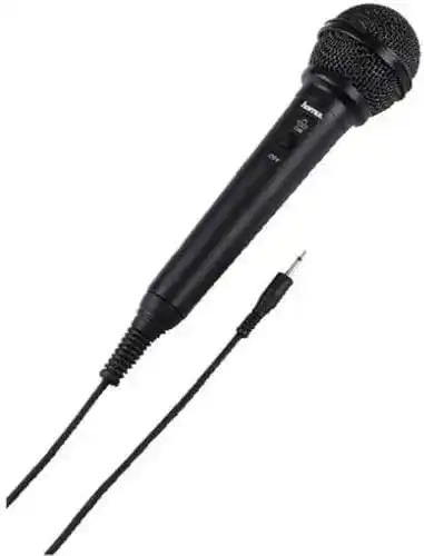 Hama DM 20 Dynamisches Mikrofon mit Nierencharakteristik und 250 cm Kabellänge