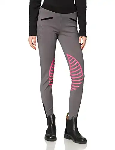 Reithose Damen HKM 9228 Reitleggings Starlight mit Silikonkniebesatz