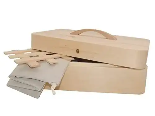 Brotkasten aus Zirbenholz mit Zubehör Brotbehälter aus Zirbe