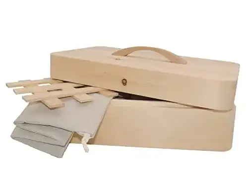 Brotkasten aus Zirbenholz mit Zubehör Brotbehälter aus Zirbe