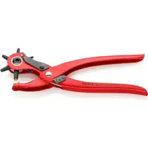 Knipex Revolverlochzange 220 mm rot pulverbeschichtet