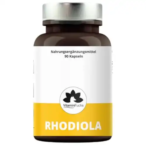 Rosenwurz Rhodiola Rosea Kapseln von VitaminFuchs – Hochdosiert