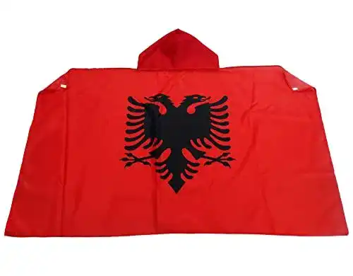 Albanien Flagge AZ FLAG, Umhangflagge Albanien 150×90 cm