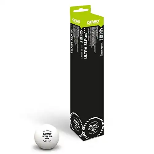 GEWO Ultra SLP Tischtennisbälle – 3 Sterne Wettkampf-Bälle im 6er Pack