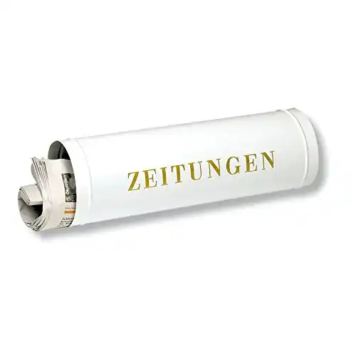 Zeitungsrolle Burg-Wächter mit Seitendeckel aus verzinktem Stahl