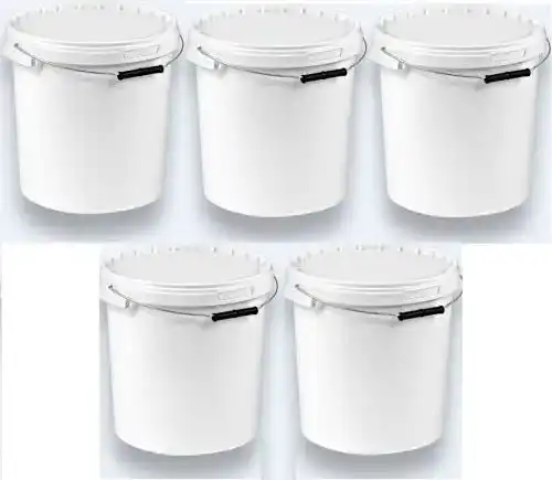 Honigeimer Silplast 5 x 20 Liter mit Deckel, stapelbar, weiß