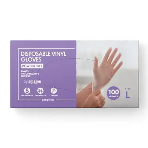 Einweg-Vinylhandschuhe Größe L von Amazon im 100er-Pack