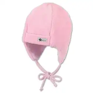 Babymütze Sterntaler Unisex aus Teddyflausch und Microfleece in Rosa