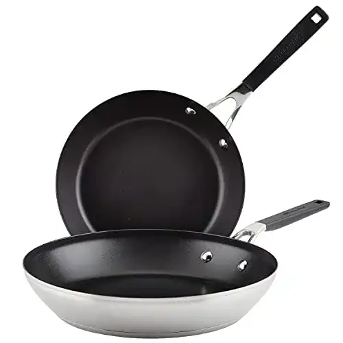 KitchenAid Bratpfannen-Set mit Antihaftbeschichtung aus Edelstahl