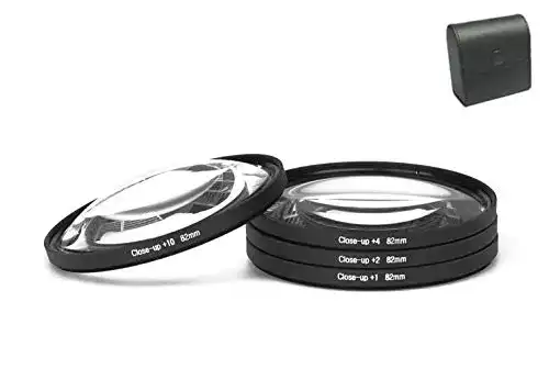 Makrolinse 82mm Close-Up Filter Set mit +1, +2, +4 und +10 dioptrien
