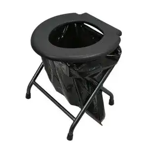 Klapptoilette 24ocean Mobile Set Schwarz für Camping und Outdoor