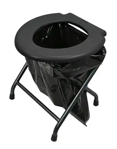 Klapptoilette 24ocean Mobile Set Schwarz für Camping und Outdoor