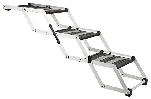 Hundetreppe Trixie 3-stufige Klappstufen aus Aluminium und Kunststoff