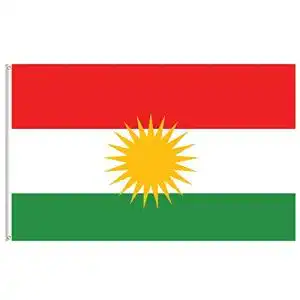 Kurdistan Flagge 90×150 cm aus Polyester mit Sonne
